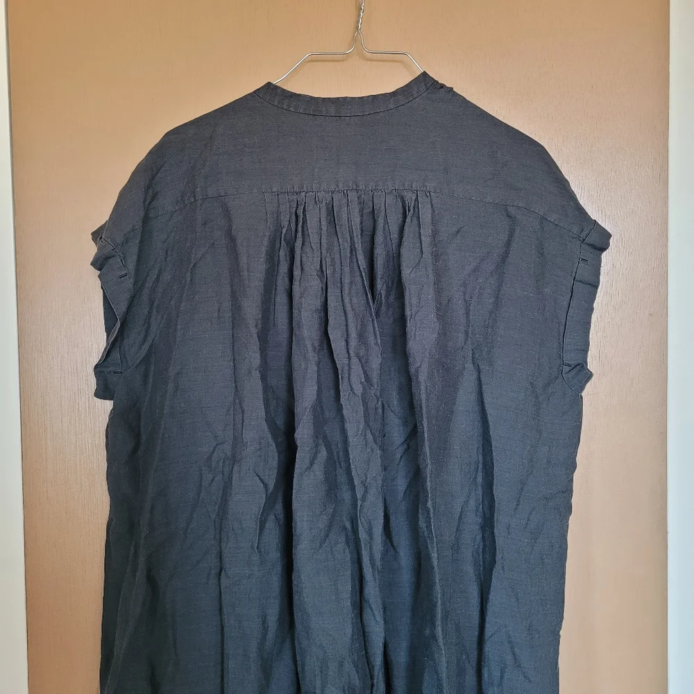 Pas de Calais grey linen midi dress - Picture 6 of 9